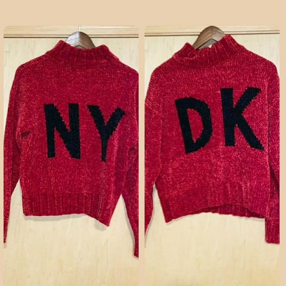 DKNY CHUNKY CHENILLE LOGO SWEATER - Picture 5 of 8
